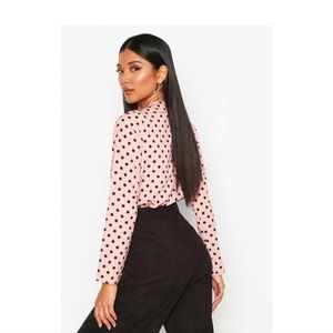 Wrapped Polka Dot bodysuit